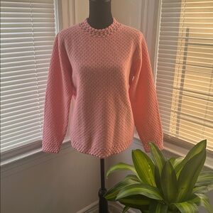 Elegant Wool Women's Pink Knit Sweater